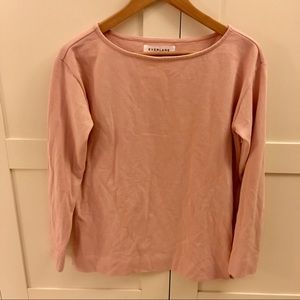 Blush pink everlane long sleeve cotton shirt